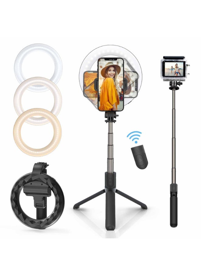 رينج لايت NeePho NP-L14 مقاس 10 بوصة مع حامل ثلاثي وريموت بلوتوث